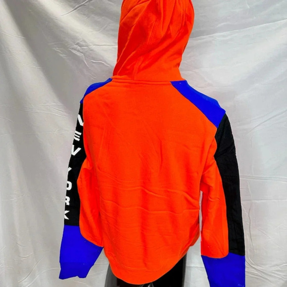 Mitchell & Ness New York Mets MLB Fusion Fleece Hoodie Color Block Orange Size L - Picture 9 of 10